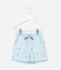 Bermuda Infantil com Estampa de Mini Baleias - Tam 1 a 5 Anos