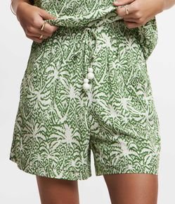 Short em Viscose com Elástico e Amarração no Cós