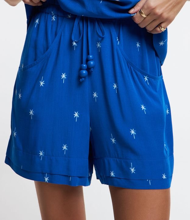 Short em Viscose com Amarração e Barra Dupla