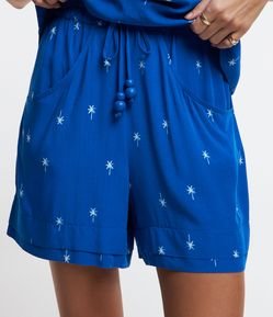 Short em Viscose com Amarração e Barra Dupla