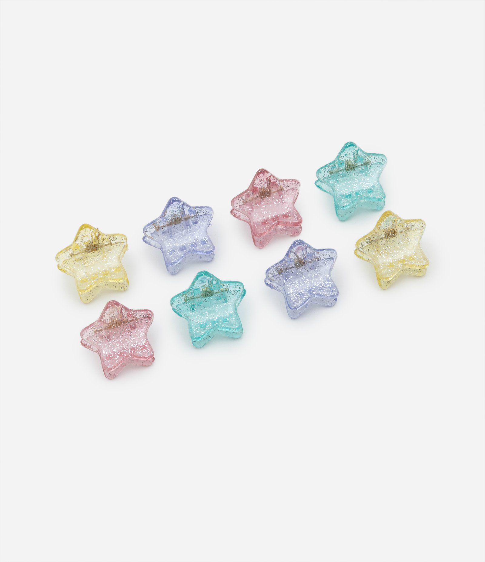 Kit 08 Mini Piranhas Infantis de Estrelas com Glitter Multicores 1
