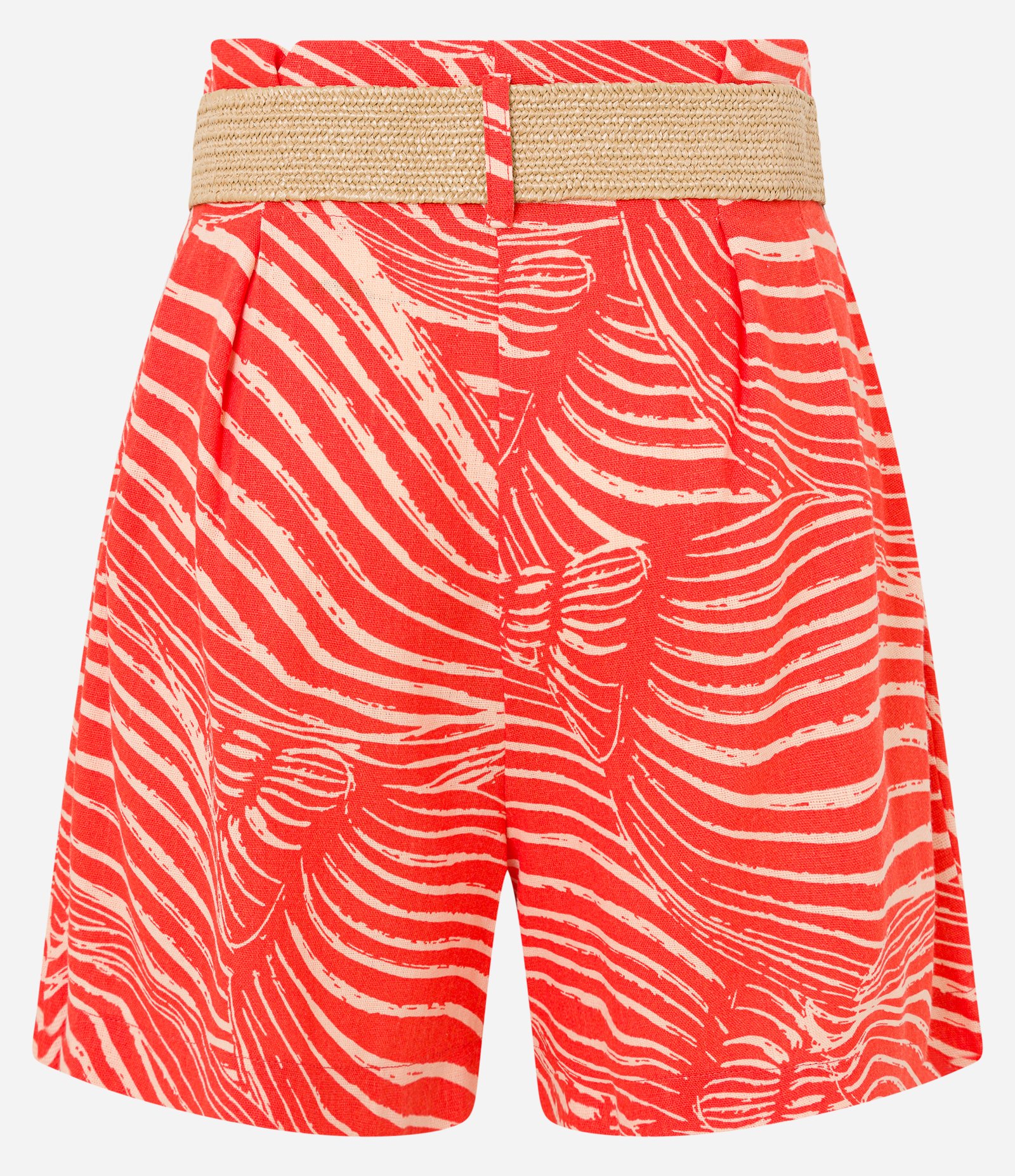 Short Clochard  com Cinto de Palha e Fivela de Madeira Laranja 7