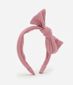 Tiara Infantil em Tecido com Laço Grande - Tam U