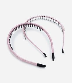 Kit 02 Tiaras Finas Infantil com Brilhos