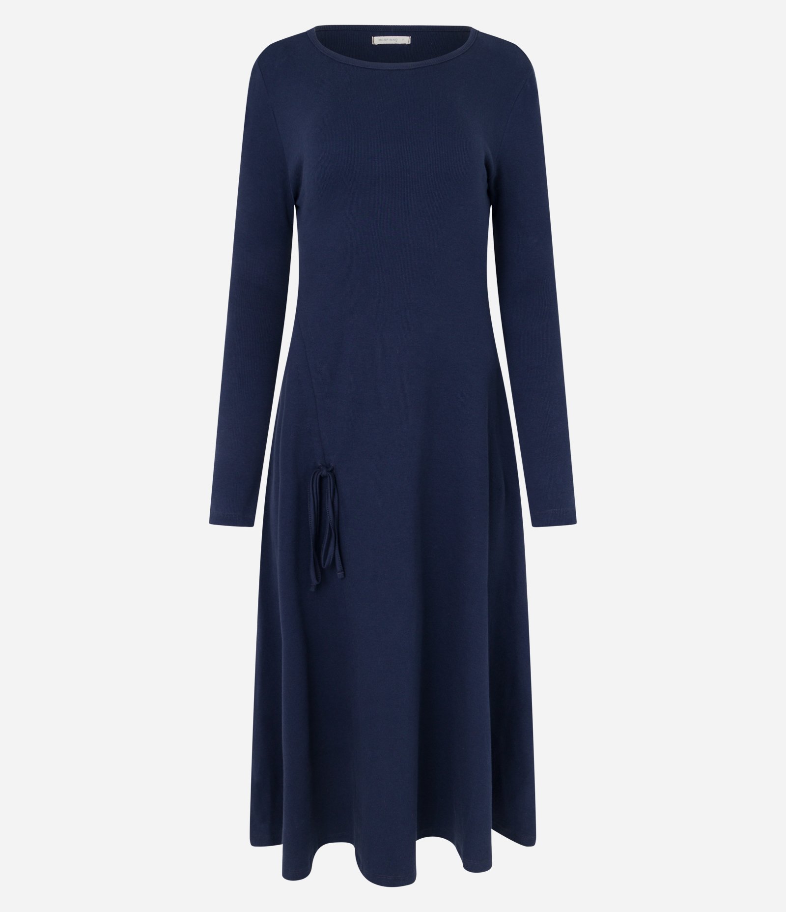 Vestido Midi em Malha Ribana com Detalhe para Franzir Azul 6