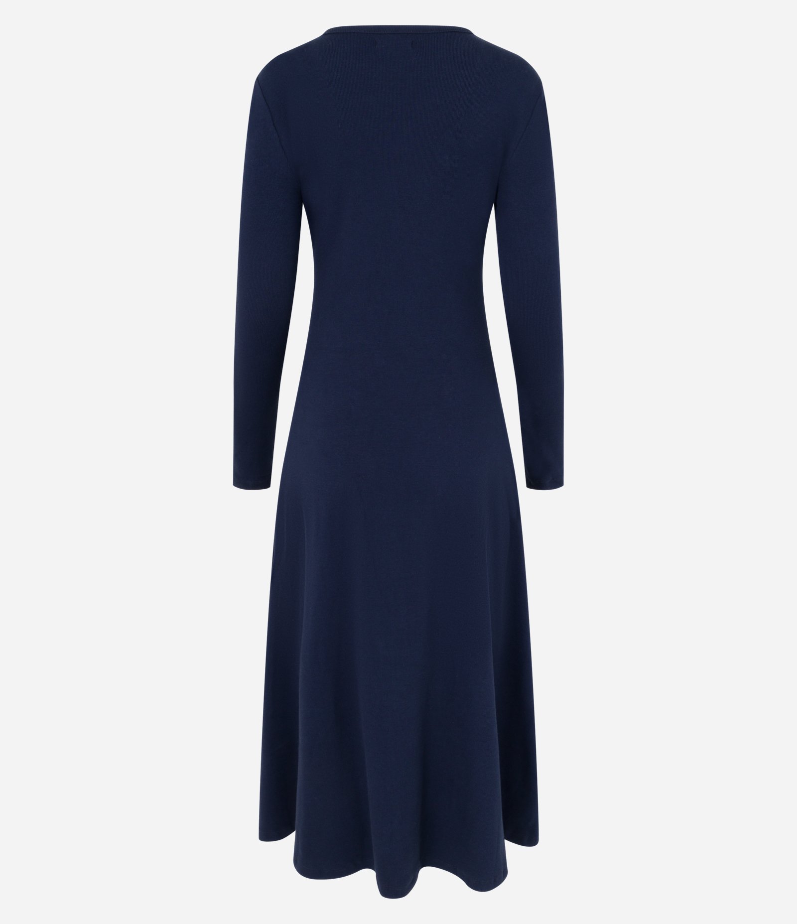 Vestido Midi em Malha Ribana com Detalhe para Franzir Azul 8