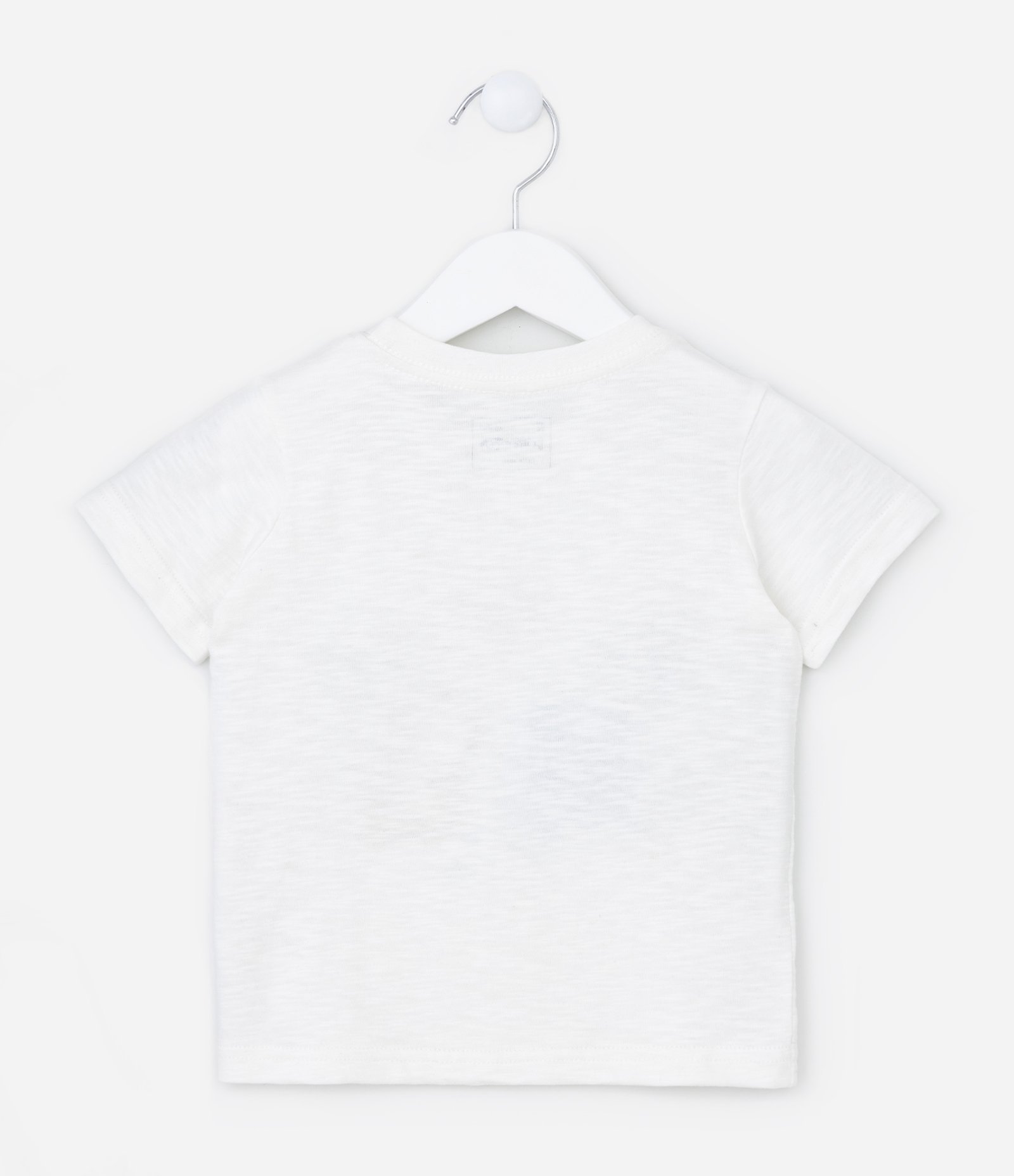 Camiseta Infantil em Algodão Estampa Animais - Tam 1 a 5 anos Branco 2