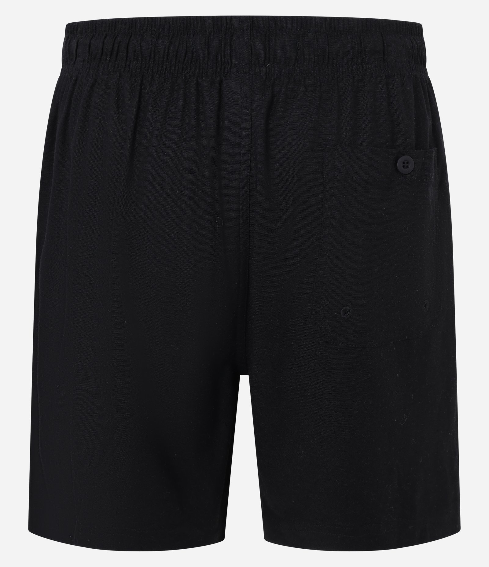 Bermuda em Tela com Cânhamo e Bolsos Preto 7