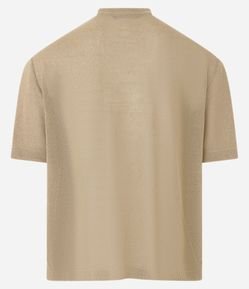 Camiseta Boxy em Tricô Vazado
