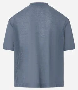 Camiseta Boxy em Tricô Vazado