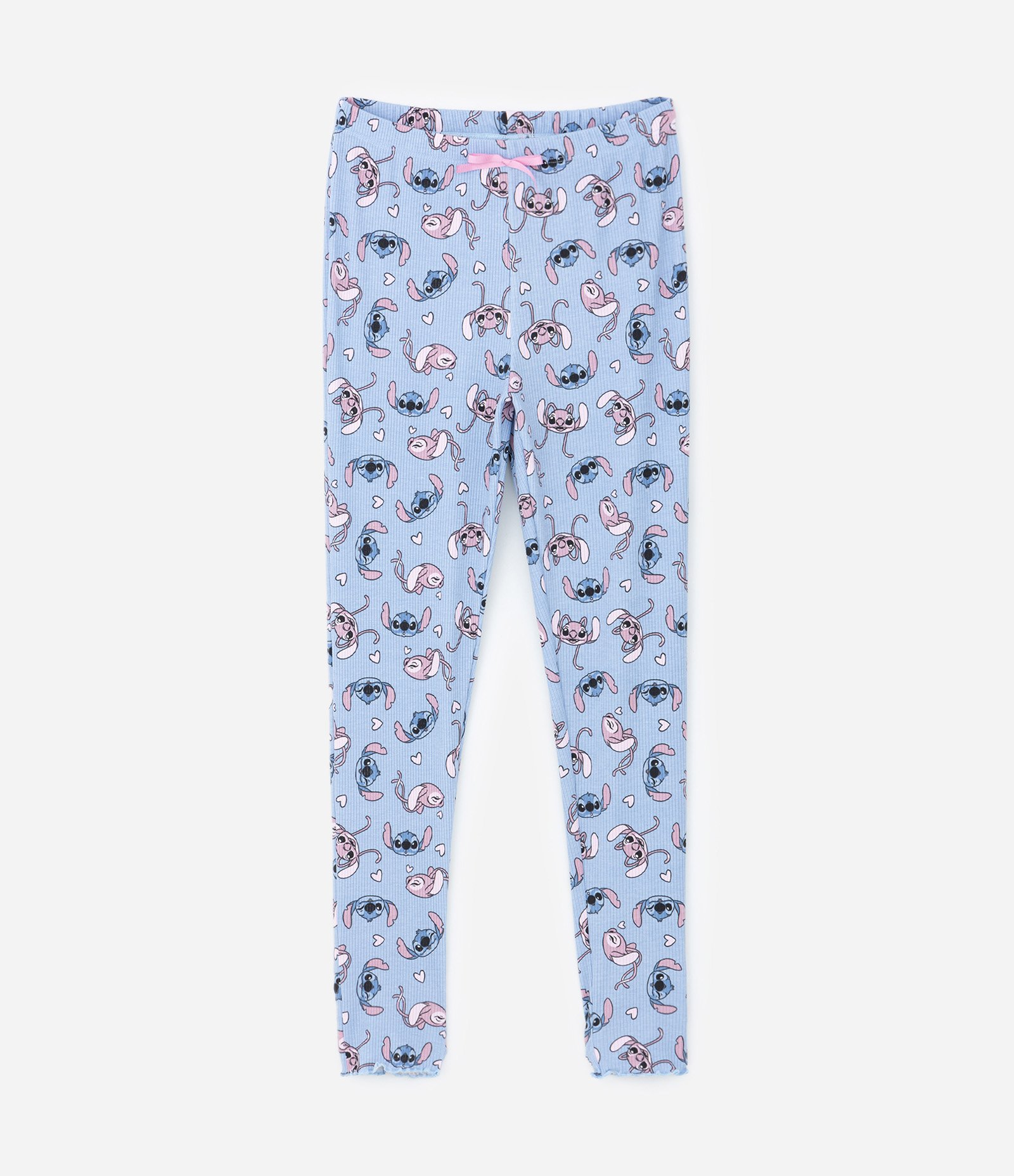 Pijama Infantil Caneladinho com Estampa do Stitch - Tam 5 a 14 anos Azul 8