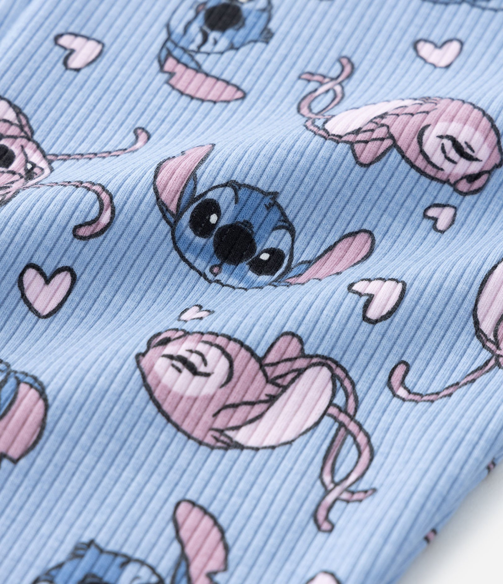 Pijama Infantil Caneladinho com Estampa do Stitch - Tam 5 a 14 anos Azul 3