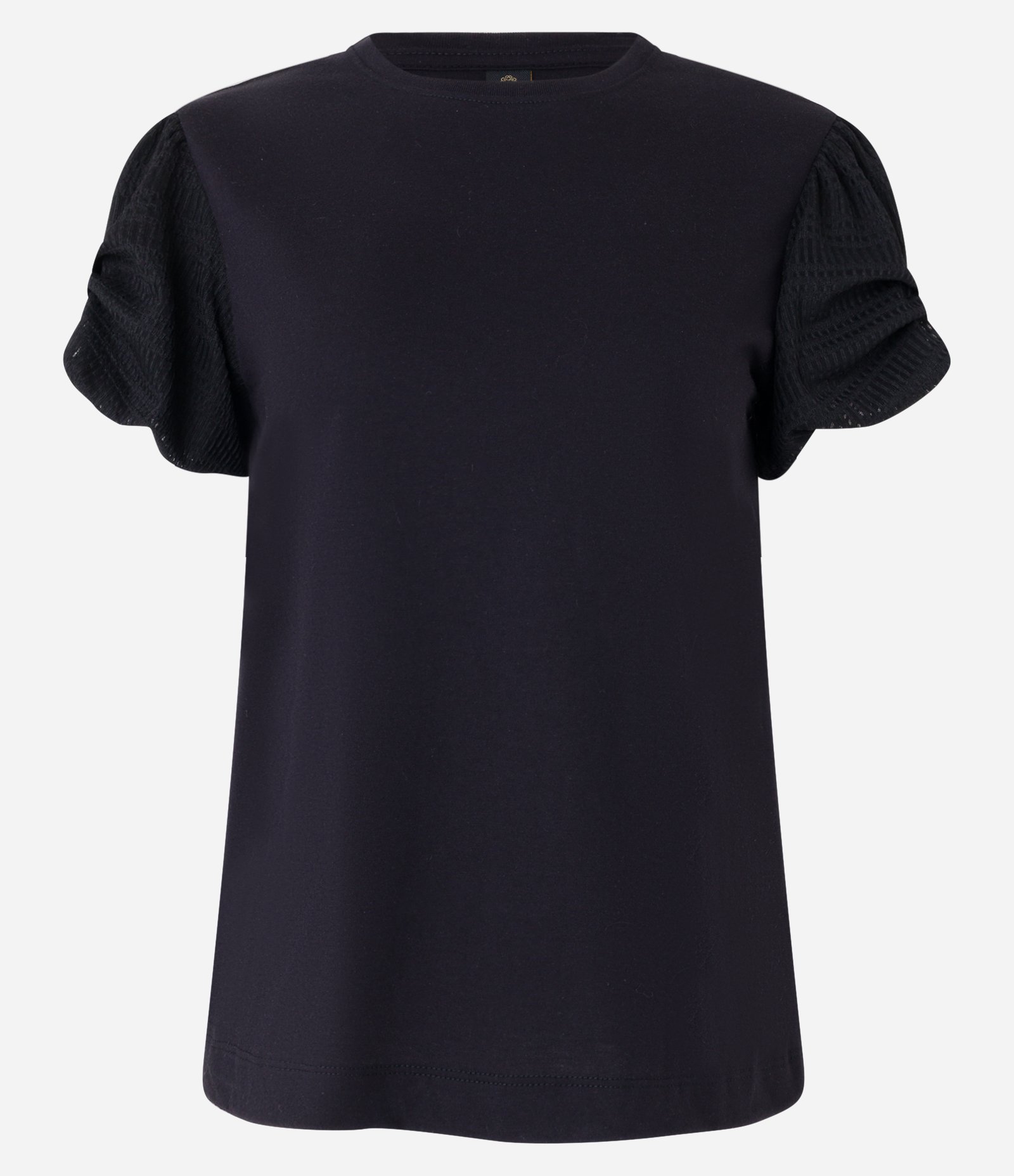 Blusa em Algodão com Texturas nas Mangas Preto 5