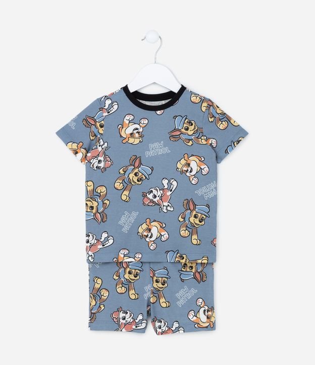 Pijama Curto Infantil com Estampa Patrulha Canina - Tam 2 a 4 Anos