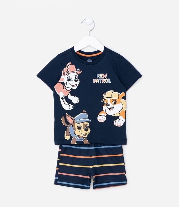 Pijama Infantil Curto em Algodão Estampa Patrulha Canina - Tam 2 a 4 anos