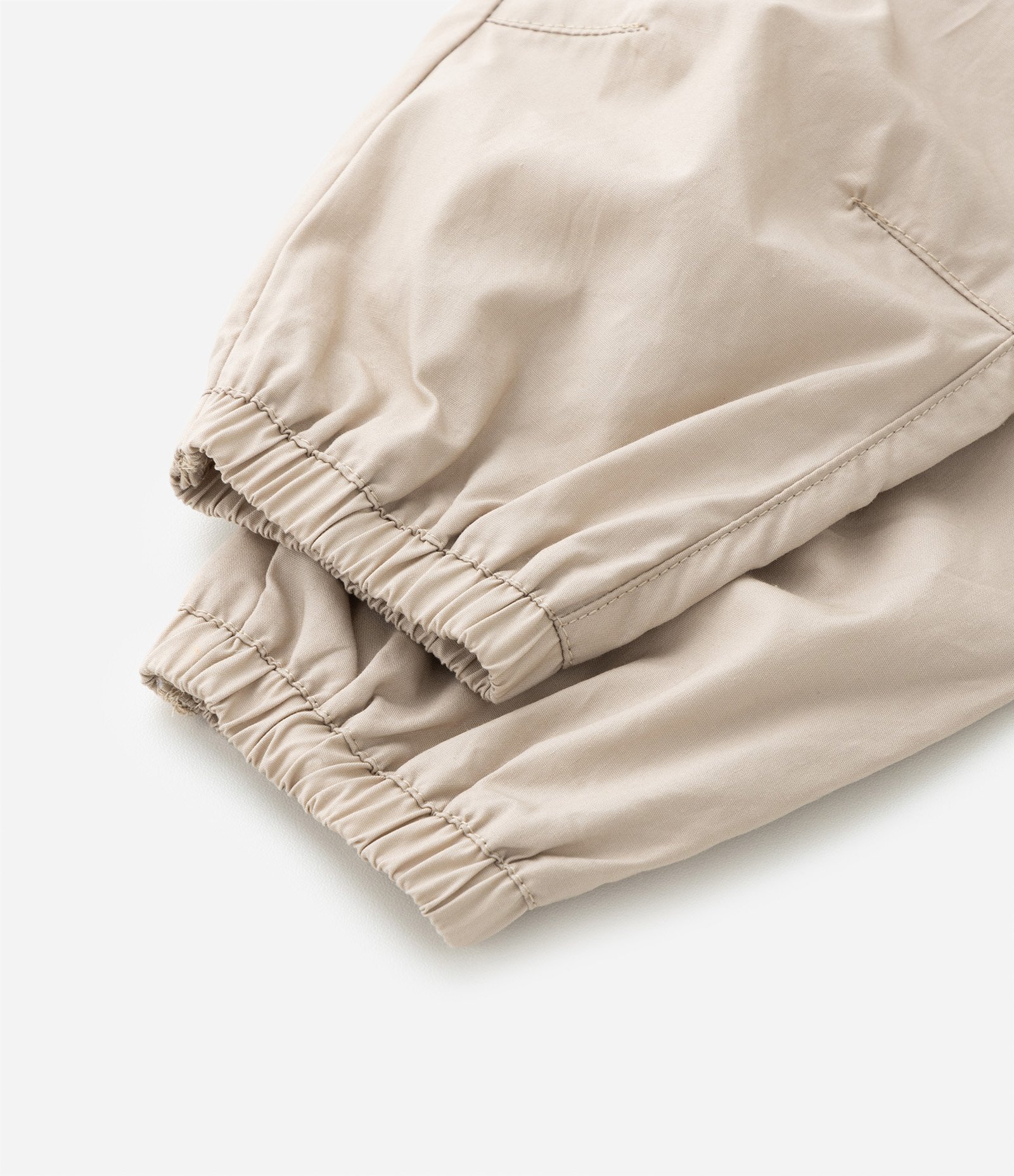 Calça Jogger Infantil em Sarja - Tam 0 a 18 meses Bege 4