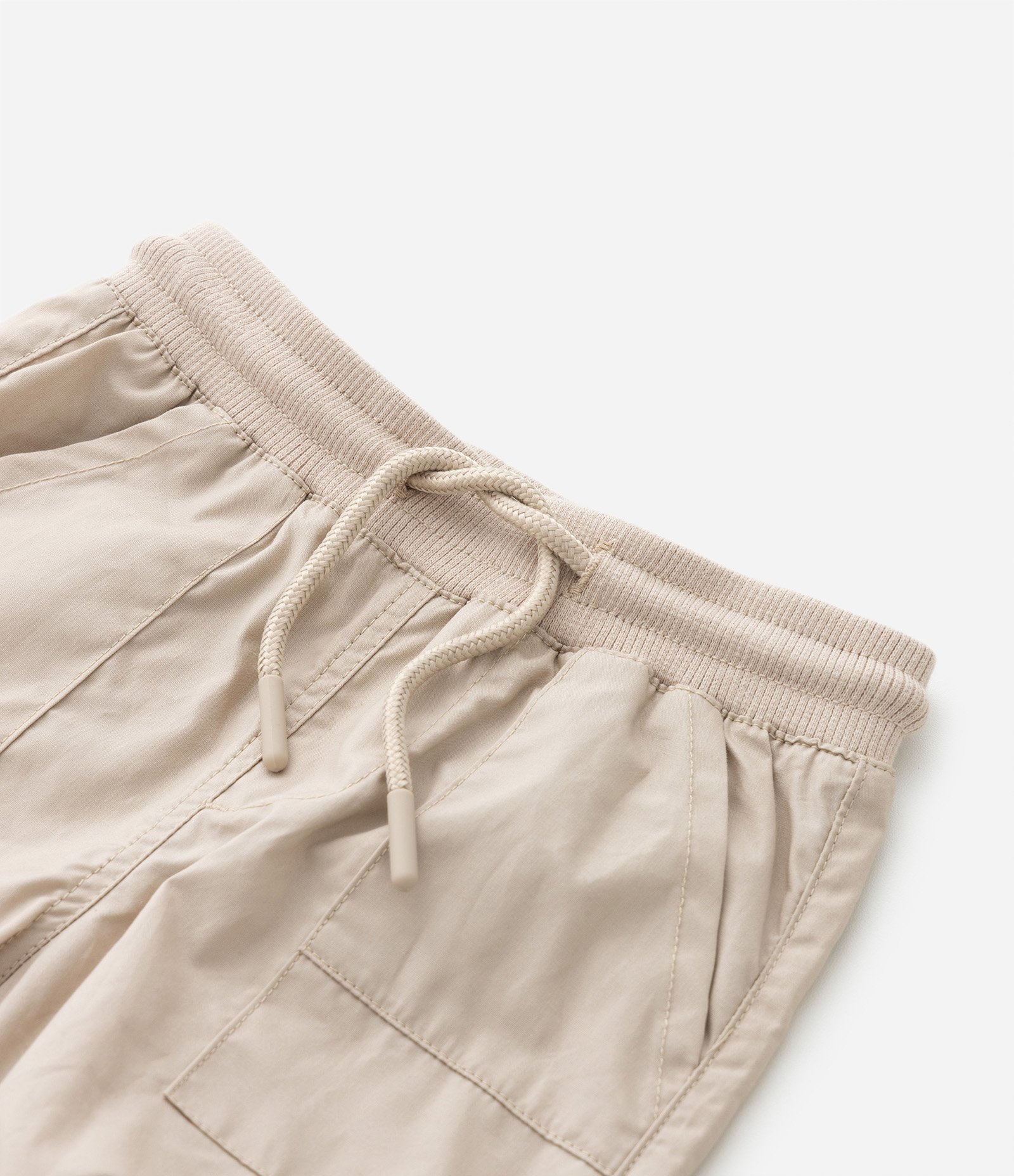 Calça Jogger Infantil em Sarja - Tam 0 a 18 meses Bege 5