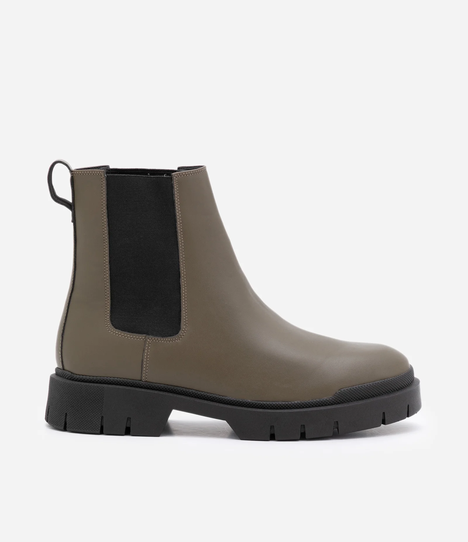 Bota Chelsea em PU com Sola Tratorada Verde Oliva 1