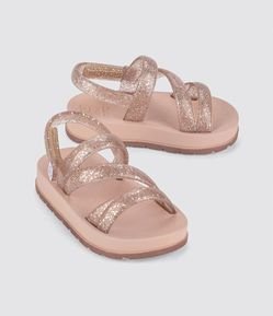Sandália Infantil com Tiras e Glitter Zaxy - Tam 17 ao 27