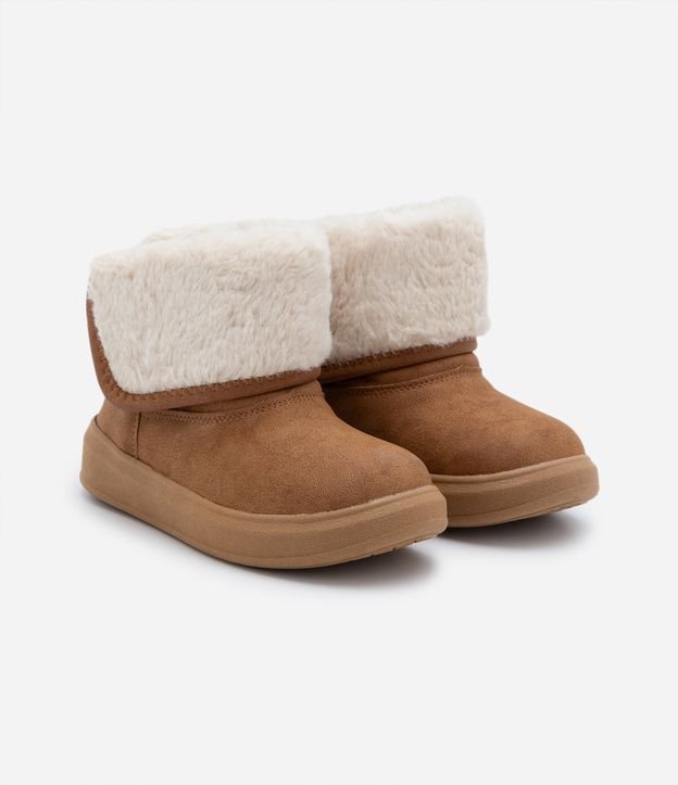 Bota Infantil Cano Médio Forrada com Pelinho - Tam 20 ao 27