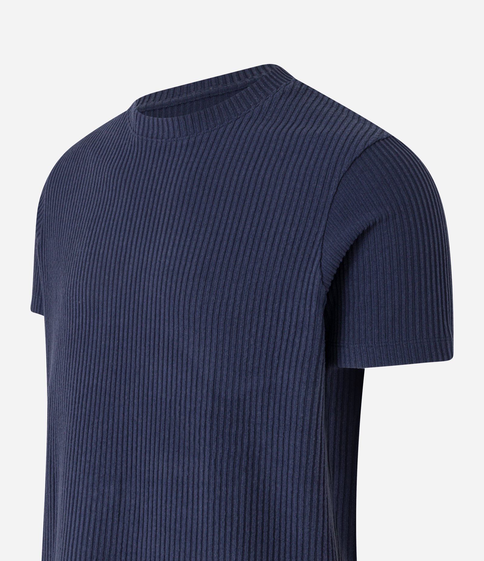 Camiseta em Ribana com Textura Aveludada Azul 6