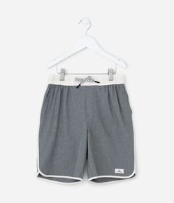 Bermuda de Banho Infantil com Contraste - Tam 05 a 14 Anos