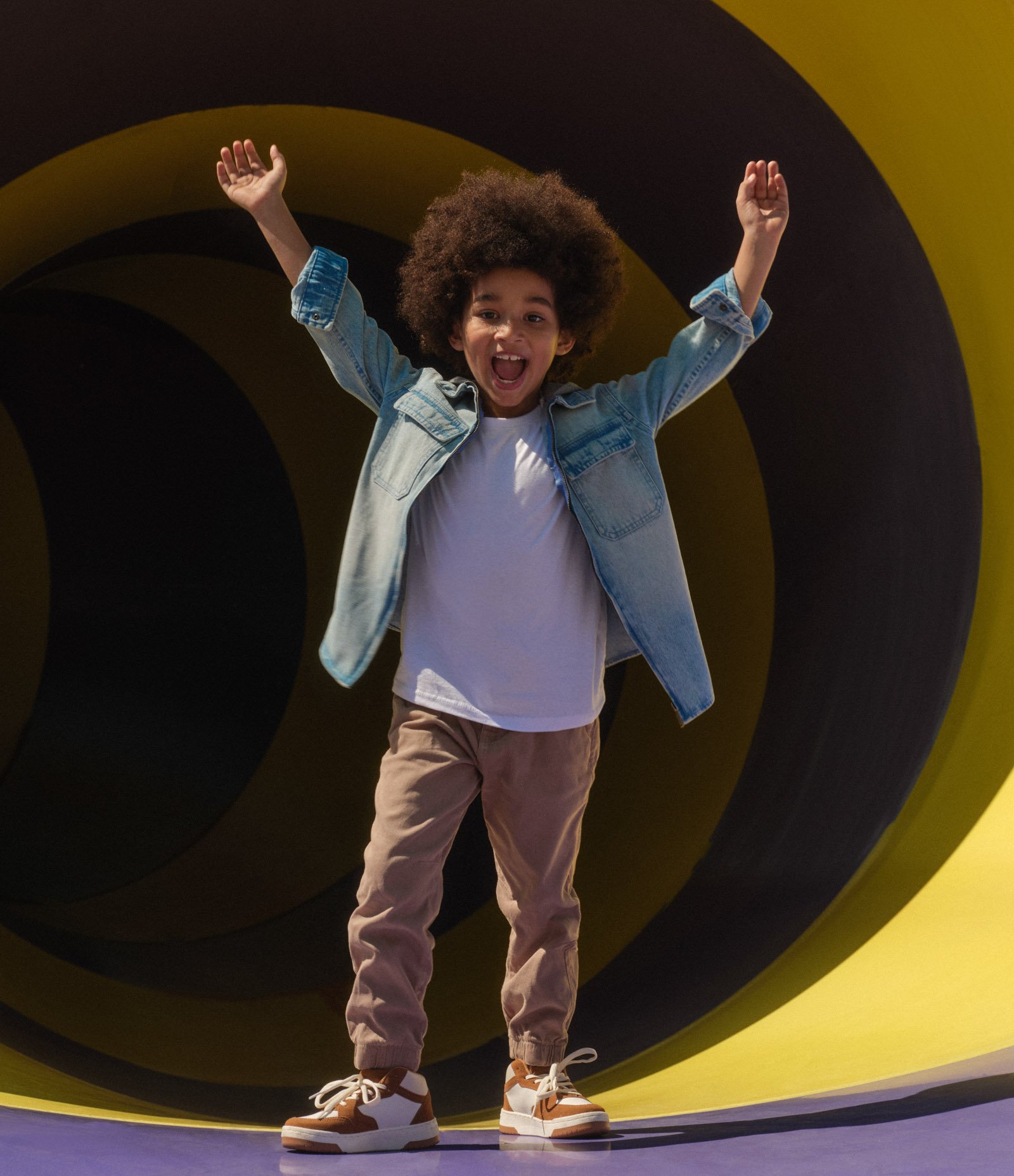 Calça Infantil com Amarração e Bolsos - Tam  05 a 14 Anos Bege 1