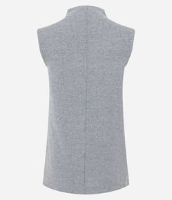 Blusa Sem Manga em Ribana com Golinha Alta