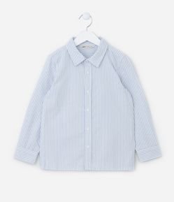 Camisa Infantil em Oxford Listrado - Tam 5 a 14 Anos