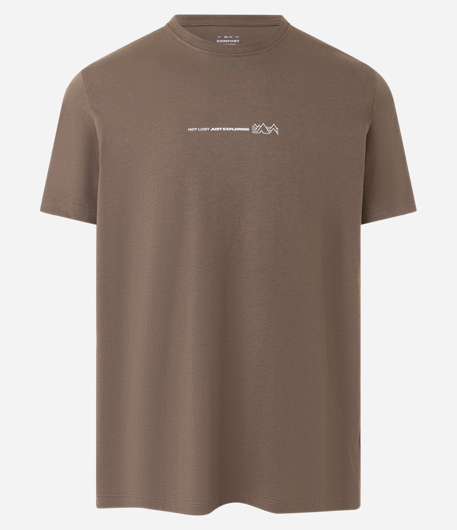 Camiseta Comfort em Algodão Peruano com Estampa Exploring Marrom 5