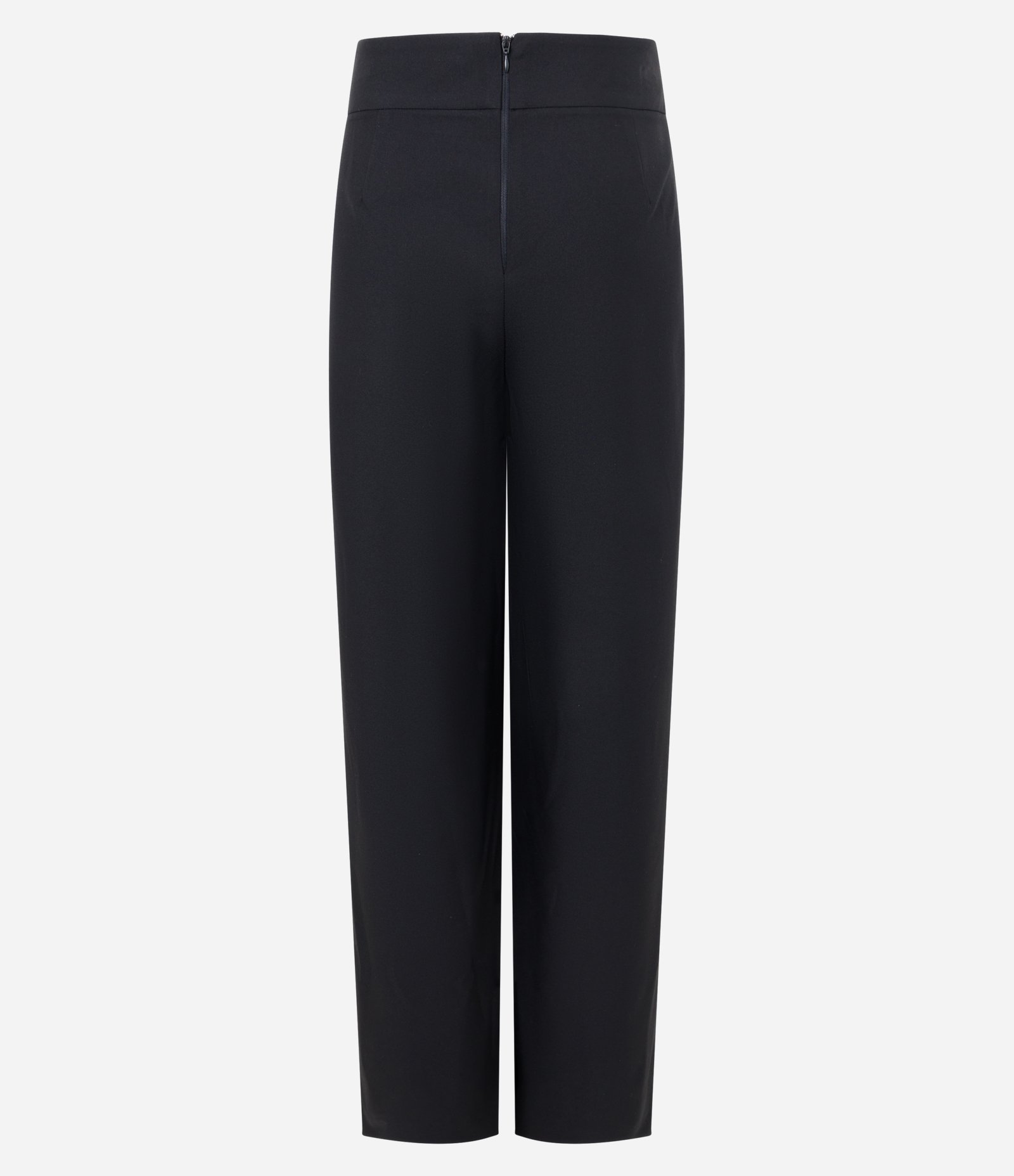 Calça Wide Leg Alfaiatada com Faixas Transpassadas no Cós Preto 6