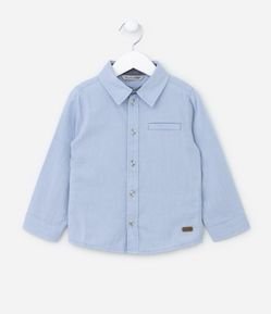 Camisa Infantil Texturizada com Bolsinho - Tam 1 a 5 Anos