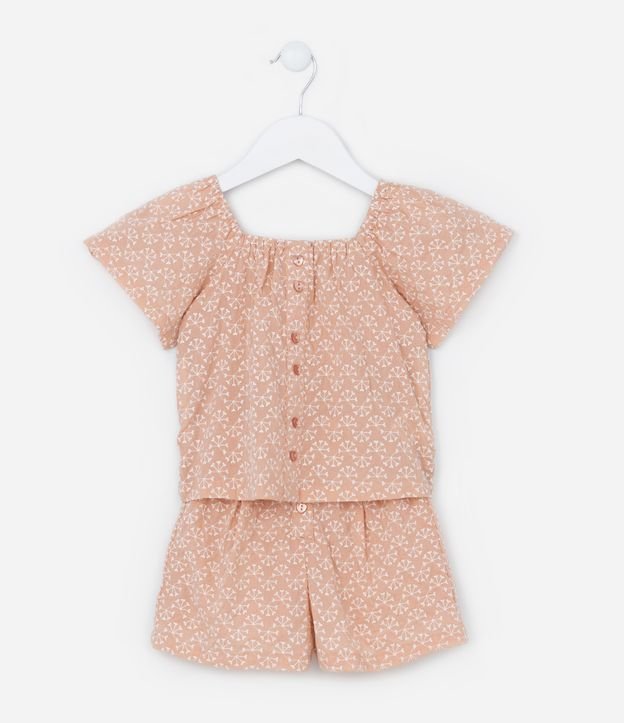 Conjunto Infantil em Laise Texturizado - Tam 1 a 5 Anos
