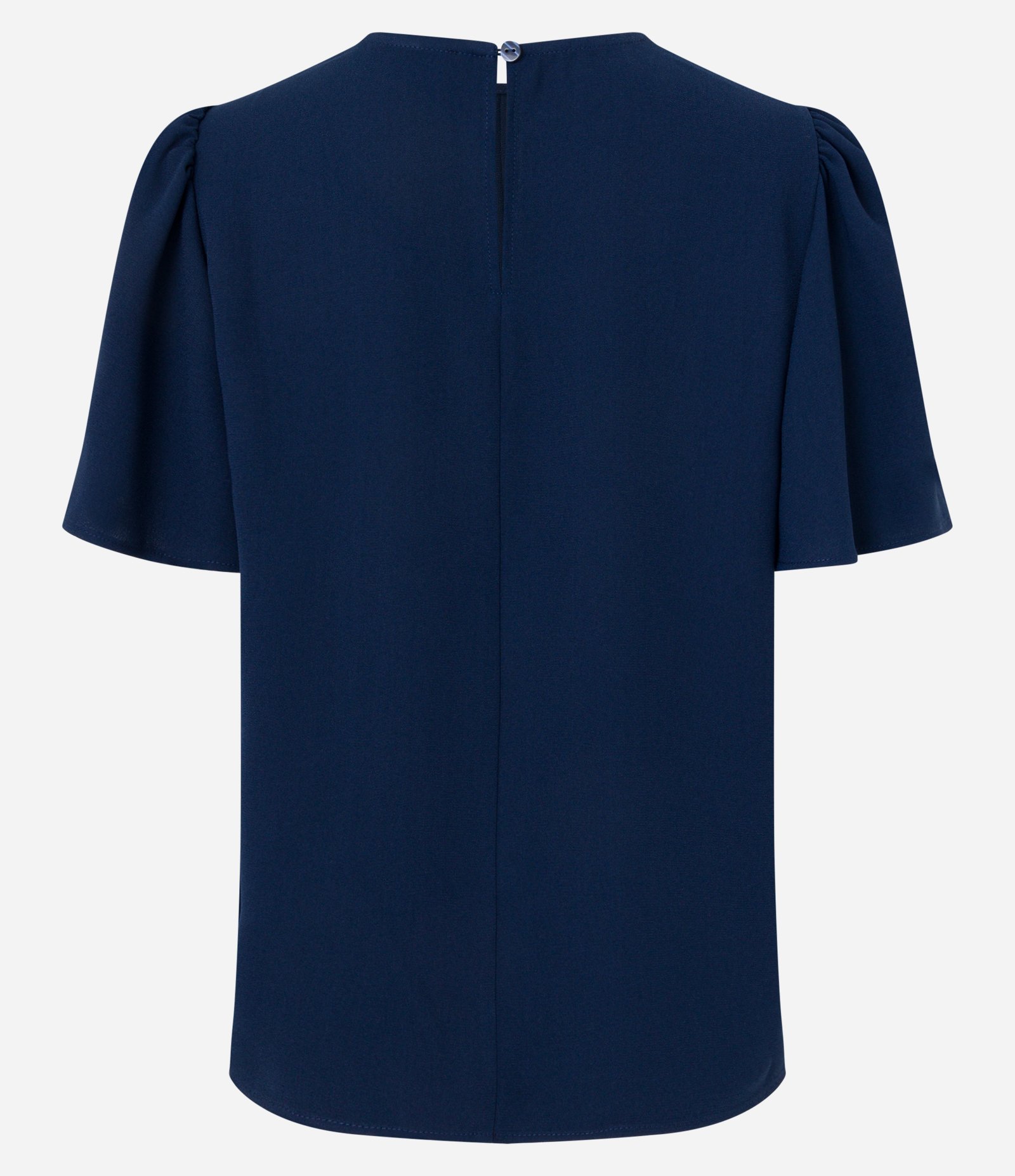 Blusa em Crepe com Drapeados e Babado Jabô 7