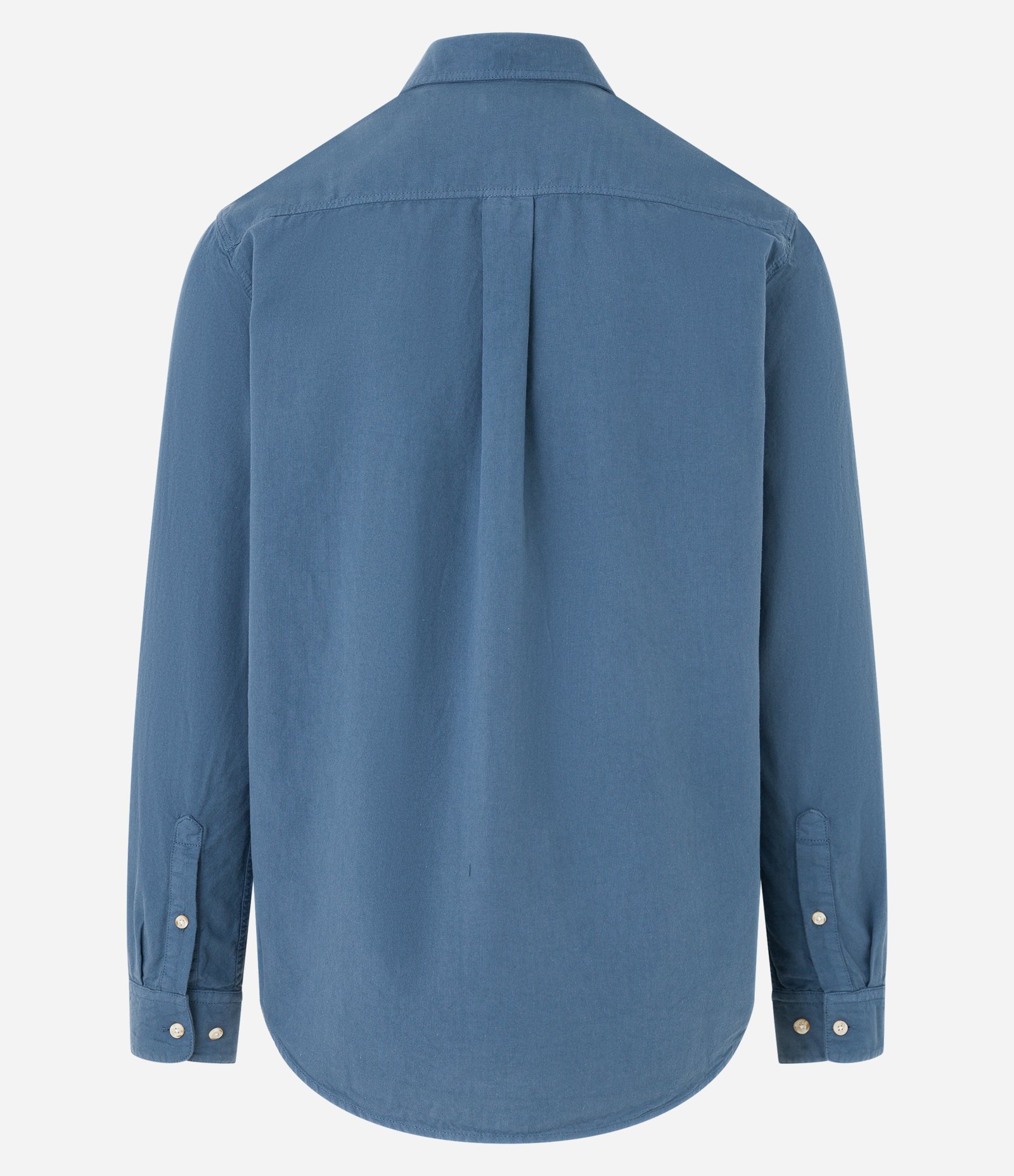Camisa Regular em Oxford com Bolso Frontal Azul 7