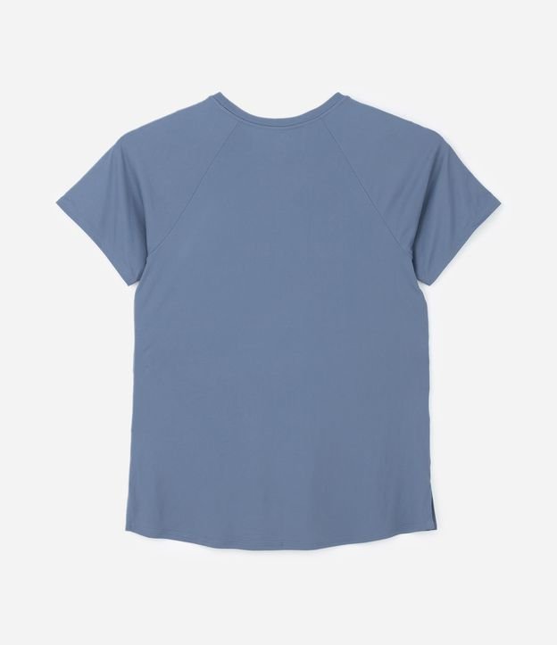 Camiseta Esportiva em Poliamida com Estampa Move Your Body Curve & Plus Size Cinza Azulado 6