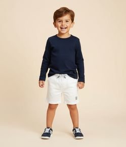 Bermuda de Banho Infantil com Etiqueta Emborrachada - Tam 1 a 5 anos