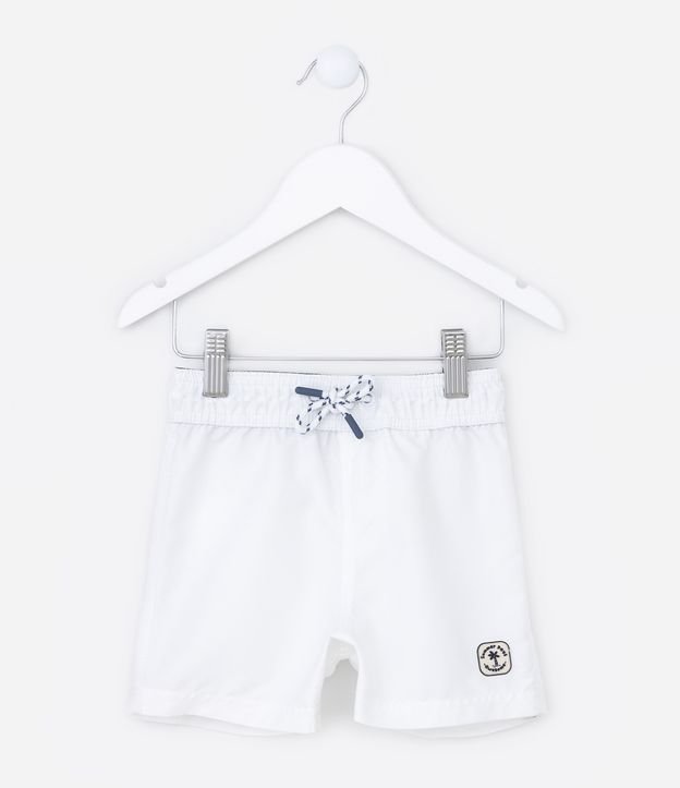 Bermuda de Banho Infantil sem Estampa - Tam 1 a 4 anos