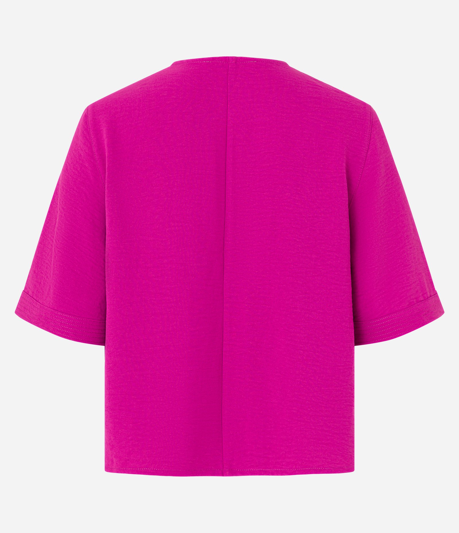 Blusa com Efeito Airflow com Decote em V Pespontado Rosa 6