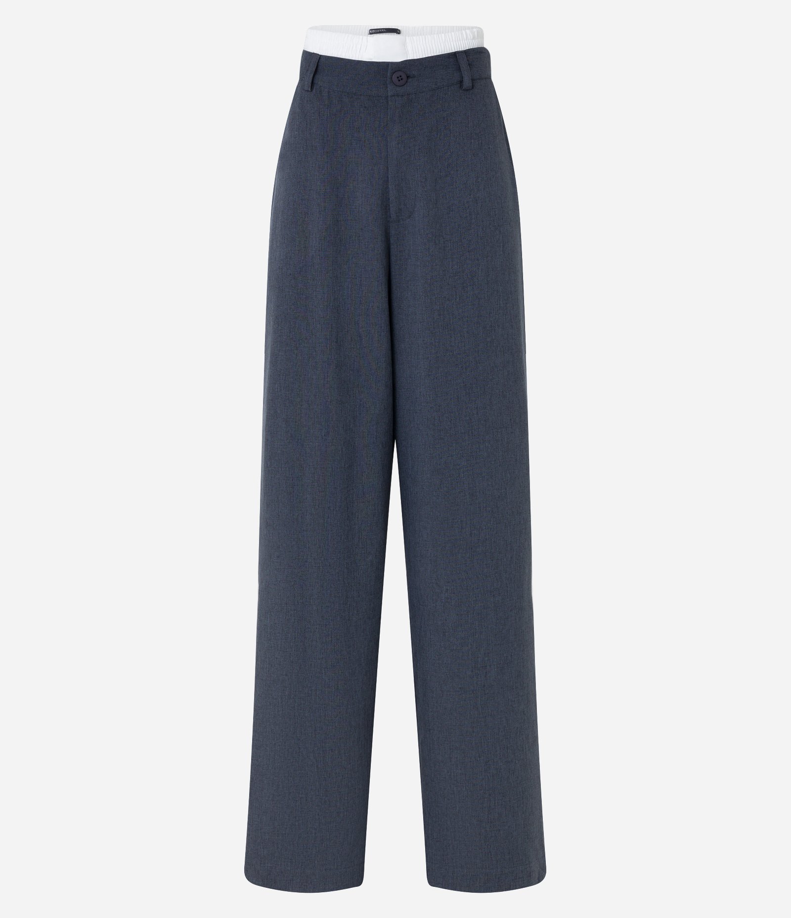 Calça Reta em Alfaiataria com Pregas e Cós Cueca Cinza 5