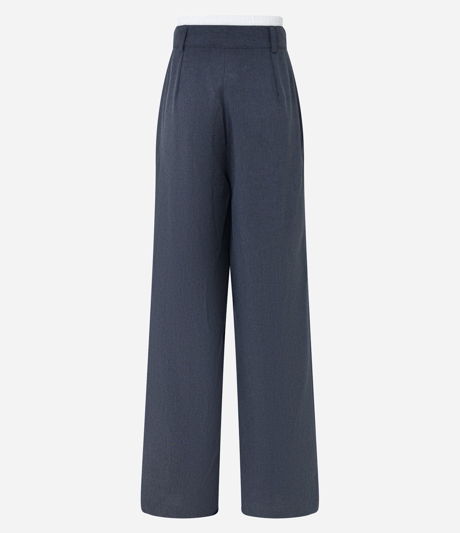 Calça Reta em Alfaiataria com Pregas e Cós Cueca Cinza 6