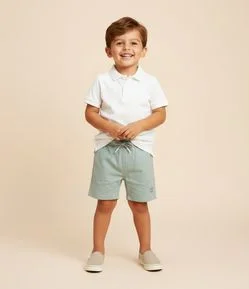 Bermuda de Banho Infantil com Etiqueta Emborrachada - Tam 1 a 5 anos