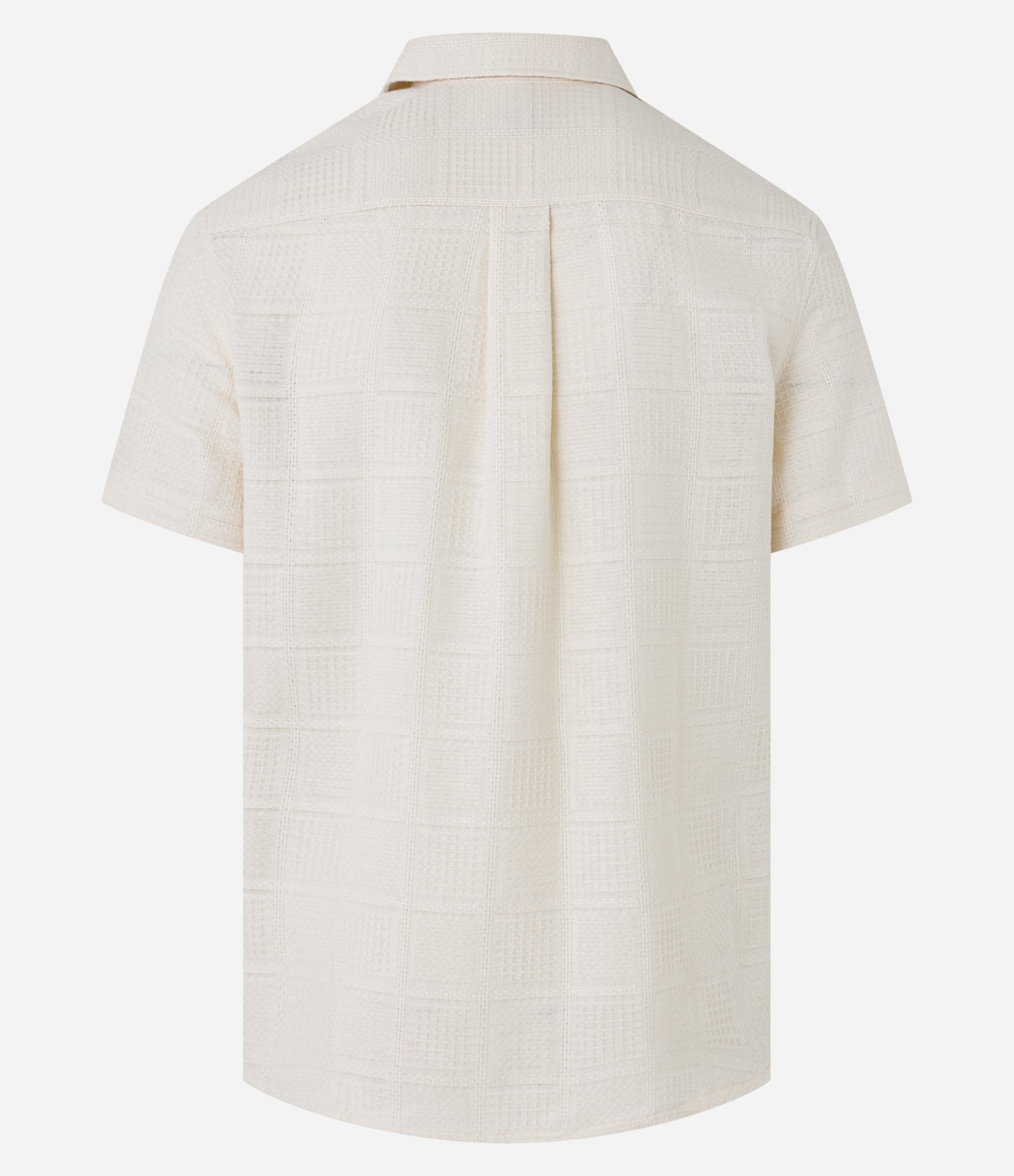 Camisa em Algodão com Textura em Patchwork Bege 7
