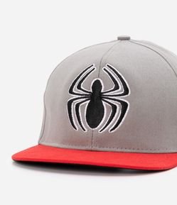 Boné Infantil Aba Reta com Bordado do Homem Aranha