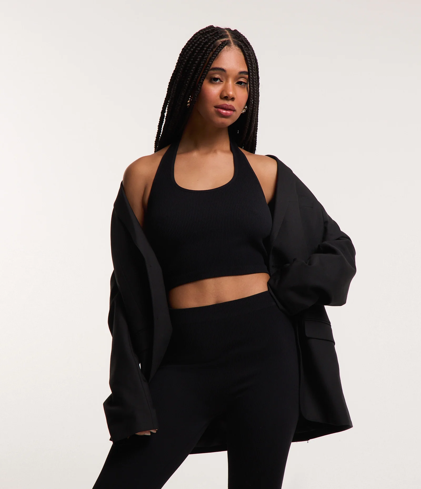 Blusa Frente Única Seamless Preto 1