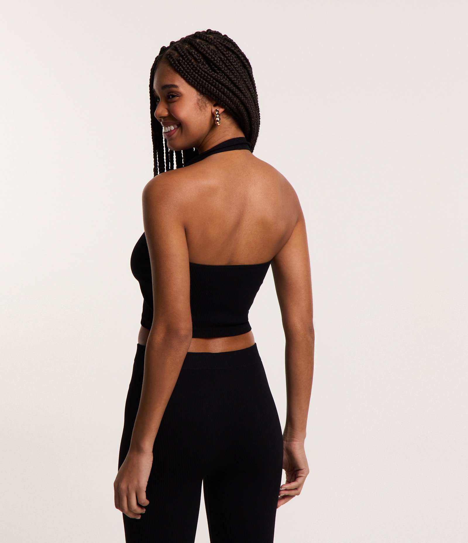 Blusa Frente Única Seamless Preto 3