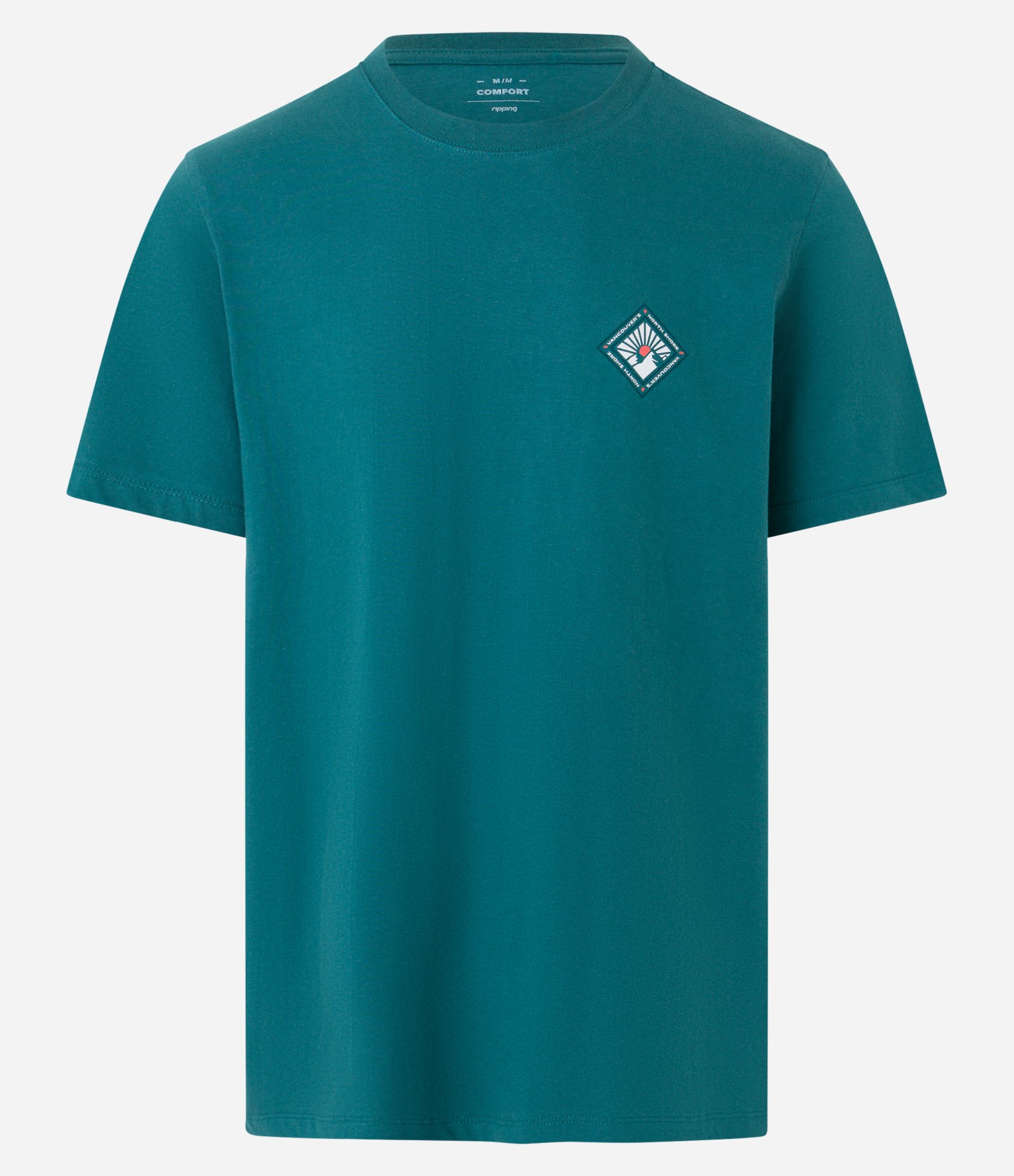 Camiseta Comfort em Algodão Estampa Vancouver Verde 6