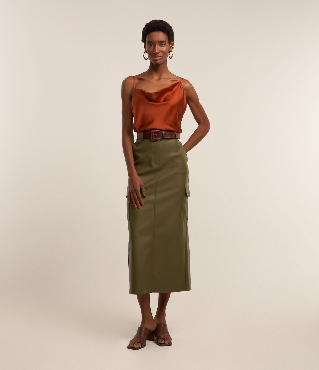 Saia Verde Militar Renner Renner Saias Jeans