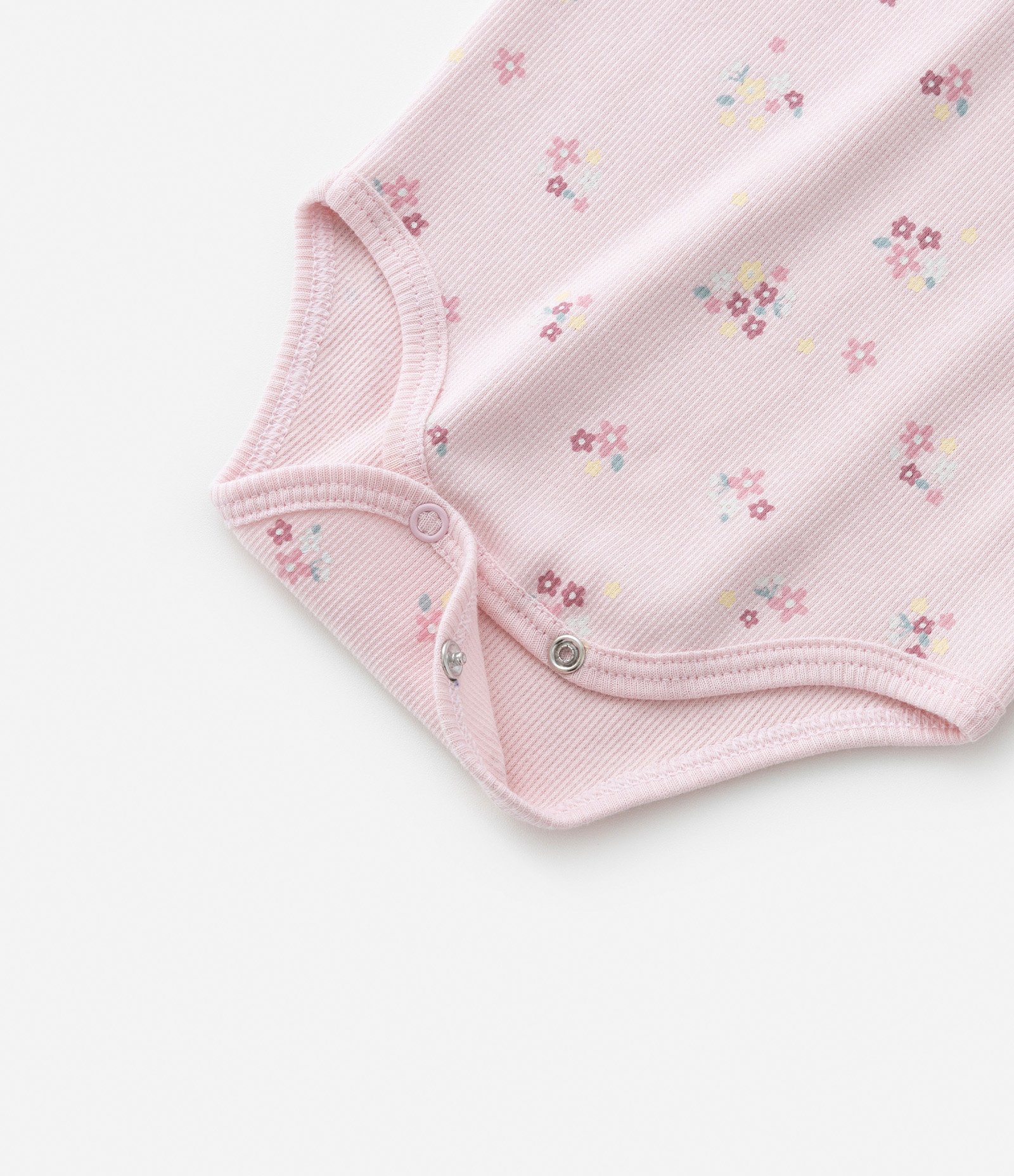 Body Curto Infantil com Estampa Floral - Tam 0 a 18 meses Rosa 5