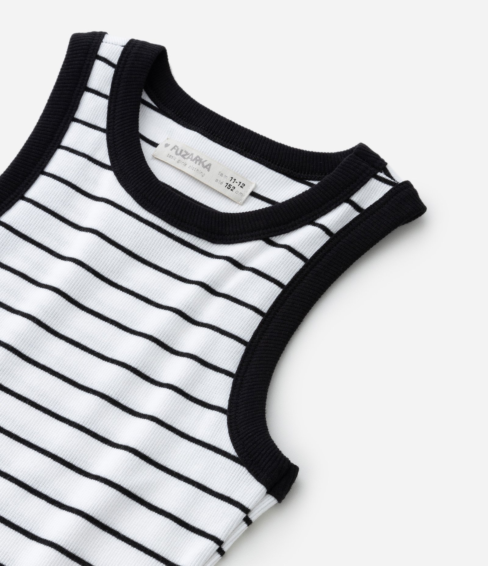 Vestido Canelado Infantil com Cava Americana - Tam 5 a 14 anos Branco 4